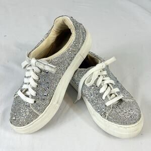 Betsey Johnson Womens Sb-Sidny Rhinestone Sneakers Tennis Shoes Sz 7 Bling